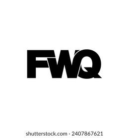 FWQ letter monogram logo design vector