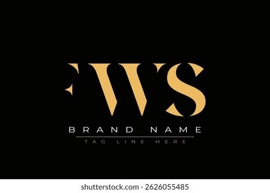 FWS abstract letter logo design. This logo is designed by three abstract letters.