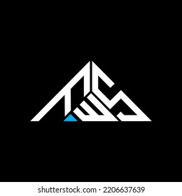 FWS letter logo creative design with vector graphic, FWS simple and modern logo in triangle shape.