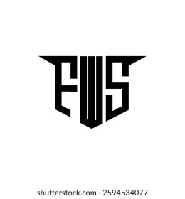 FWS letter logo design with white background in illustrator, vector logo modern alphabet font overlap style, calligraphy designs for logo, Poster, Invitation, etc.
