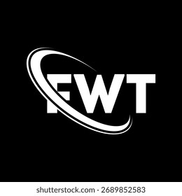 FWT-Logo. FWT-Brief. Logo-Design für FWT-Buchstaben. Initialen FWT-Logo mit Kreis und Großbuchstaben-Monogramm-Logo verbunden. FWT-Typografie für Technologie, Business und Immobilien Marke.