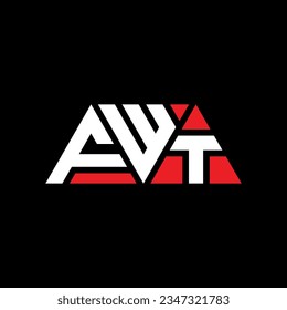 Diseño del logotipo de la letra del triángulo FWT con forma de triángulo. Monograma de diseño del logotipo del triángulo FWT. Plantilla de logotipo vectorial de triángulo FWT con color rojo. Logo triangular de FWT Diseño sencillo, elegante y lujoso.