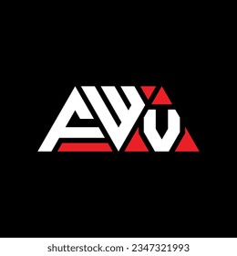 Diseño del logotipo de la letra triangular FWV con forma triangular. Monograma de diseño del logotipo del triángulo FWV. Plantilla de logotipo vectorial de triángulo FWV con color rojo. Logo triangular de FWV Diseño sencillo, elegante y lujoso.