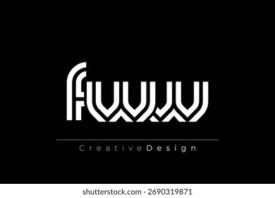FWW Creative Unique Modern Letter Logo Design. Elegant Monogram Logo Design with Decorative Elements and Typography
