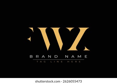 Projeto de logotipo de letra abstrata FWX. Este logotipo é desenhado por três letras abstratas.