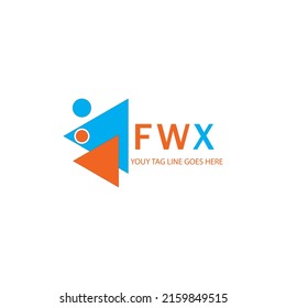 FWX letter logo creative design with vector graphic