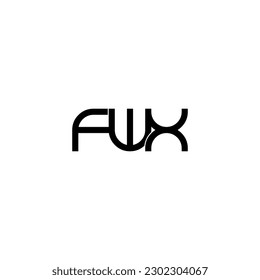 fwx typography letter monogram logo design