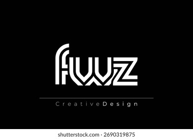 FWZ Creative Unique Modern Letter Logo Design. Elegantes Monogramm-Logo-Design mit dekorativen Elementen und Typografie