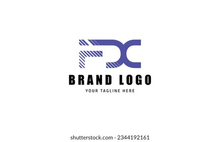 FX brand, creative, lining design company, BLUE logo design.
