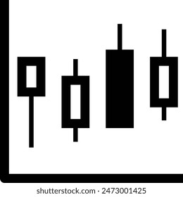 FX chart black line drawing icon