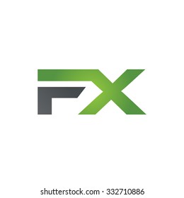 FX company linked letter logo green