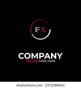 FX creative modern letters logo design template