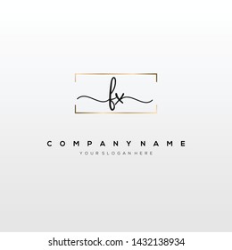 FX handwriting initial logo template vector.