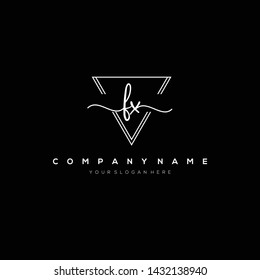 FX handwriting initial logo template vector.
