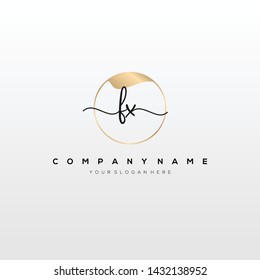FX handwriting initial logo template vector.