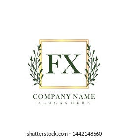 FX Initial beauty floral logo template