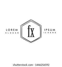 FX Initial beauty monogram logo vector