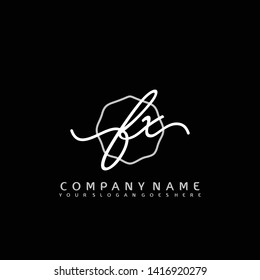 FX Initial handwriting logo concept