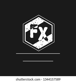 FX  Initial Handwriting logo template vector