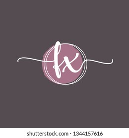 FX  Initial Handwriting logo template vector