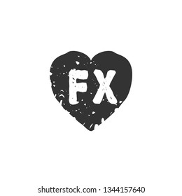 FX  Initial Handwriting logo template vector