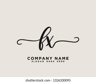 FX Initial Handwriting Logo Vector