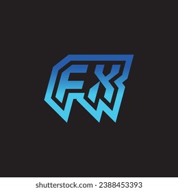 FX initial inspiration logo design esport and gaming clan ideas