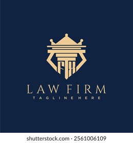 FX initial monogram logo for lawfirm vector design