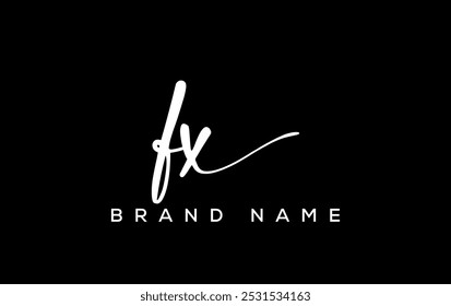 FX letter beauty handwriting vector logo. 