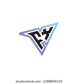 FX letter combination cool logo esport or gaming initial logo as a inspirational concept design