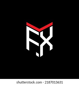 FX letter logo creative design with vector graphic