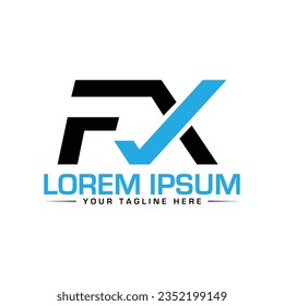 Diseño de logotipo de carta FX diseño de logotipo creativo