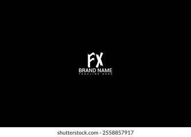 FX Letter Logo Design Vector Template. Alphabet Initial Letter FX Logo Design With Glossy Reflection Business Illustration.