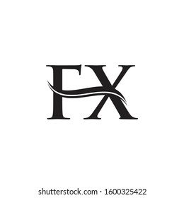 FX letter Type Logo Design vector Template. Abstract Letter FX logo Design