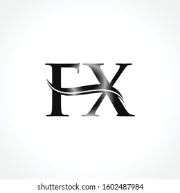 FX letter Type Logo Design vector Template. Abstract Letter FX logo Design