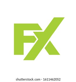 FX logo design simple modern template