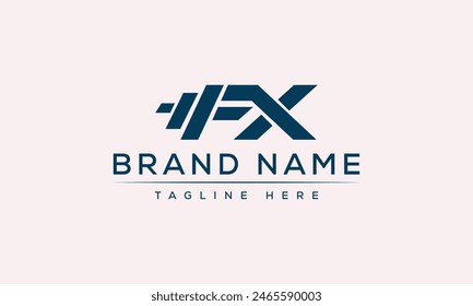 FX logo Design Template Vector Graphic Branding Element.