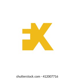 FX Logo. Vector Graphic Branding Letter Element. White Background