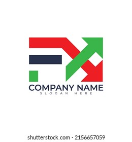 FX logo vector illustration design