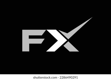  Diseño de ilustración vectorial del logotipo FX, logotipo de negocios FX.
