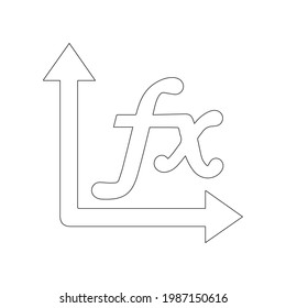 Fx-Mathematik-Symbol ( Umrissversion )