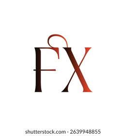 FX modern minimalist wordmark logo featuring clean typography and timeless initials. Perfect for businesses seeking a sleek, professional identity with lasting visual appeal and versatility.