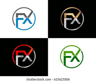 Fx Text logo design
