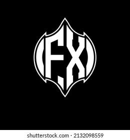 FX Unique abstract geometric vector logo design