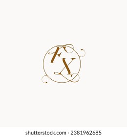 FX uniquely wedding logo symbol of your marriage and you can use it on your wedding stationary