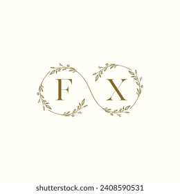 FX wedding infinity in elegant monogram with high quality professional design that will print well