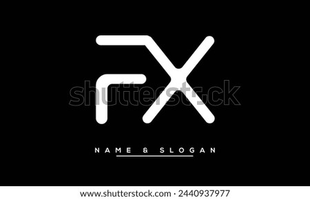 FX, XF Abstract Letters Logo Monogram