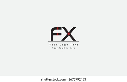 Logo de letras FX o XF. Atractivo y atractivo logotipo inicial de letra inicial FX XF F X X