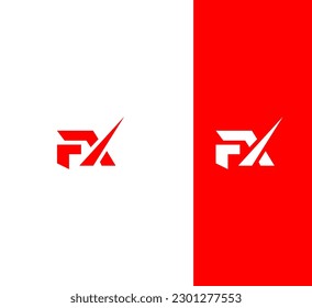 FX, XF letter modern branding logo