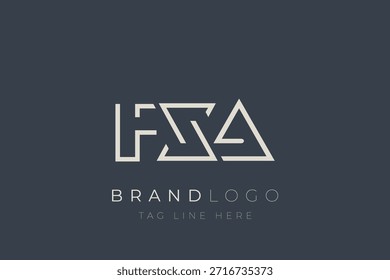 Diseño de logotipo de carta abstracta FXA. Diseño moderno del logotipo del negocio con tipografía Abstractas y estilo contemporáneo